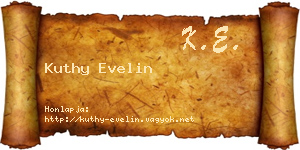 Kuthy Evelin névjegykártya
